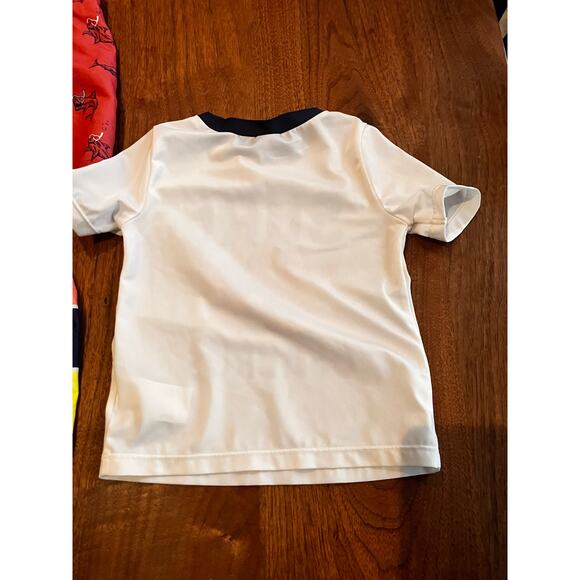 Toddler Boy Swim Lot – 4 Swim Trunks + Surf-osaurus Rashguard Shirt – Size 2T - Picture 3 of 14